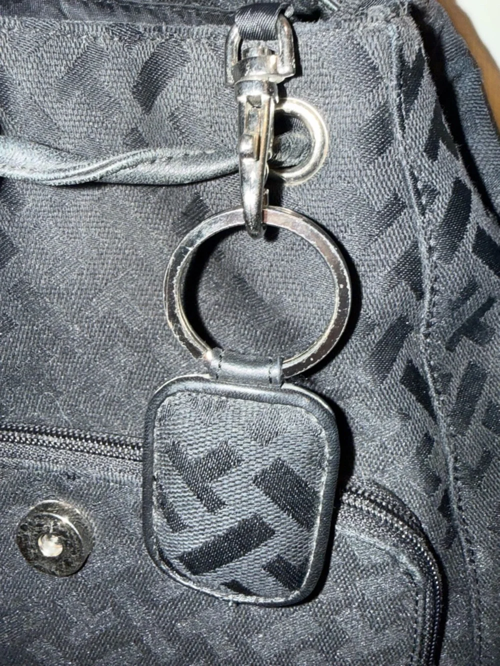 Talbots Black Men's Backpack with Buckle Drawstring Flap